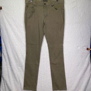 John Varvatos Green Mid Rise Wight Skinny Straight Fit Stretch Jeans Size 36
